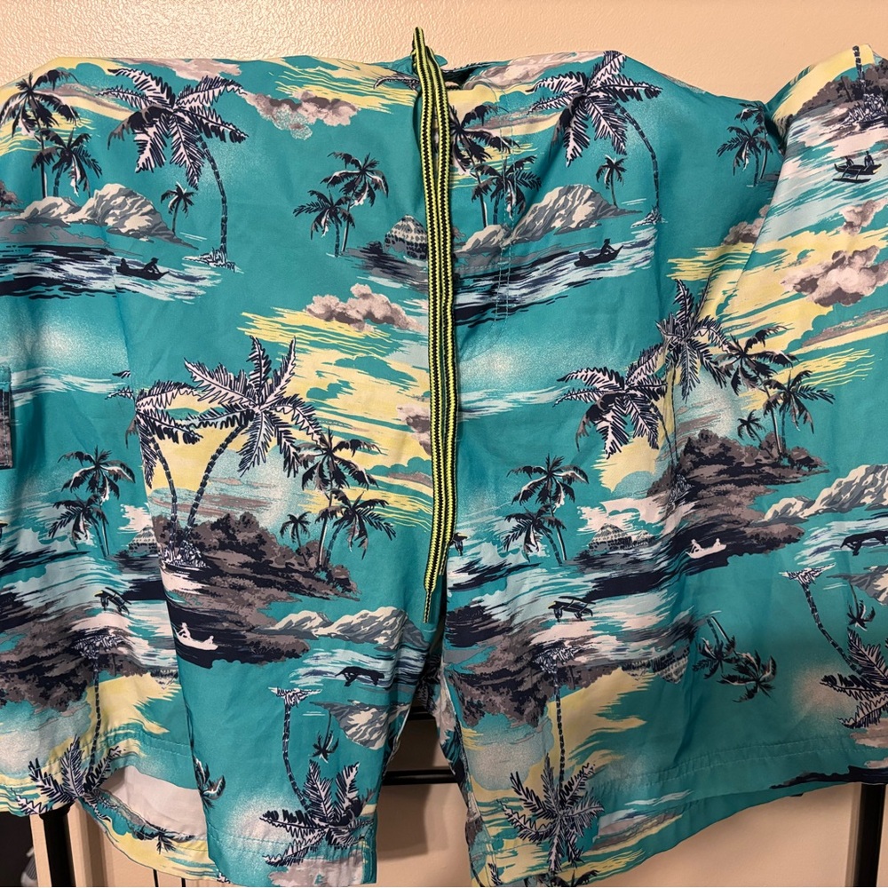 George Blue and Yellow Swim Shorts